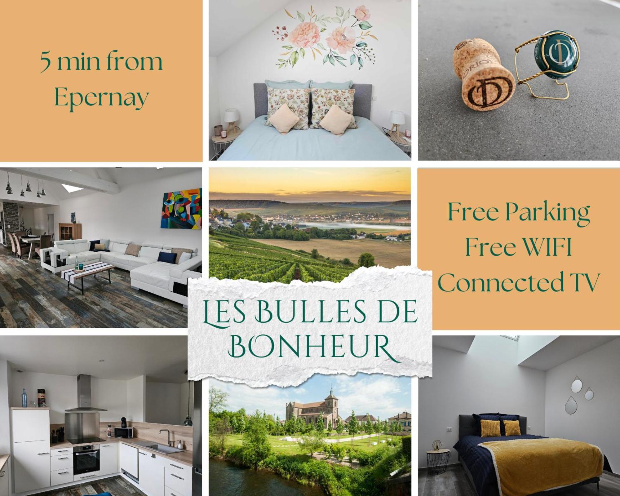 Les Bulles De Bonheur - Au Coeur Du Vignoble Champenois Apartment Chouilly ภายนอก รูปภาพ